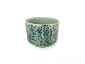 Celadon Tumbler Tea cup with Lace Design