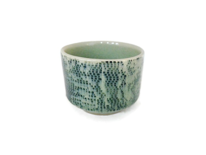 Celadon Tumbler Tea cup with Lace Design