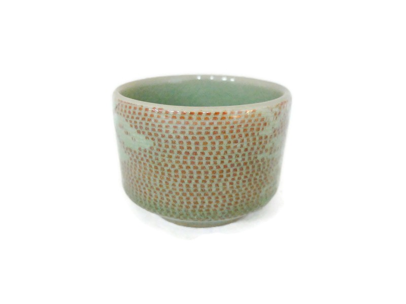 Celadon Tumbler Tea cup with Lace Design