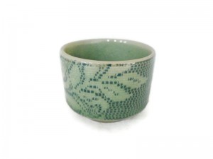 Celadon Tumbler Tea cup with Lace Design