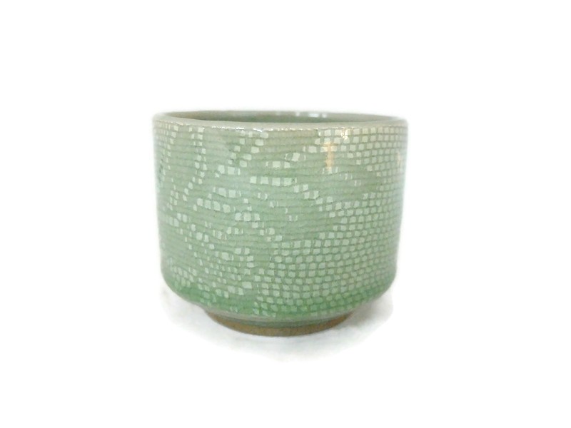 Celadon Tumbler Tea cup with Lace Design