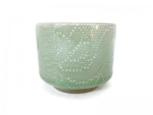 Celadon Tumbler Tea cup with Lace Design