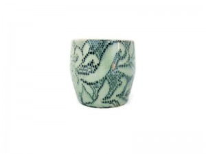 Celadon Tea Cup with Lace Design