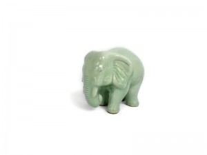 Celadon Elephant Figurine