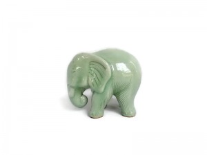 Celadon Elephant Figurine