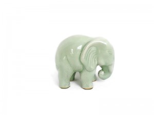 Celadon Elephant Figurine