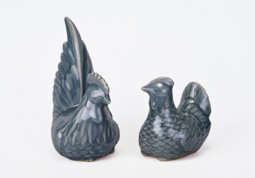 Blue Celadon Cock and Hen